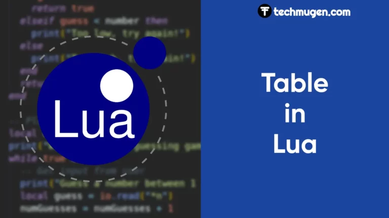 Table in Lua