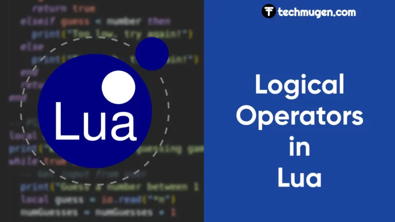 Logical Operators in Lua